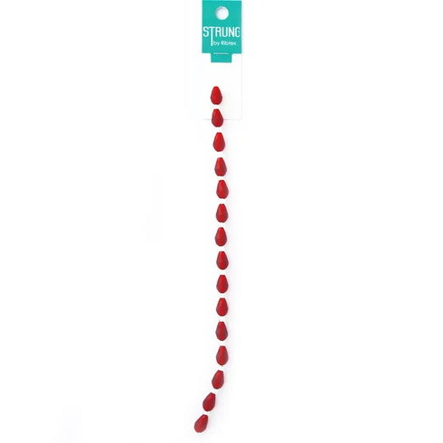 Glass Facet Small Teardrop Strung Beads (available in 7 colours)
